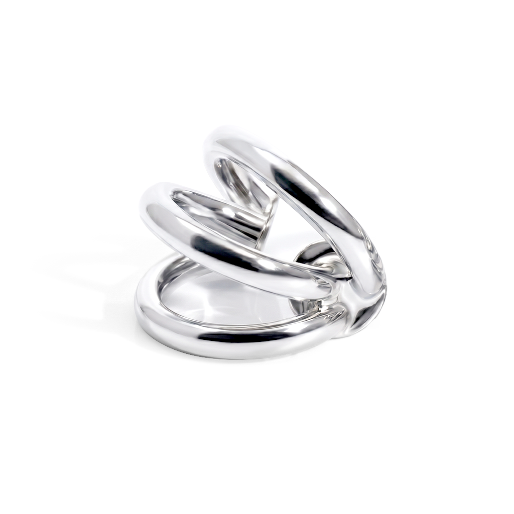Ellen Triple Strand Statement Ear Cuff Gold