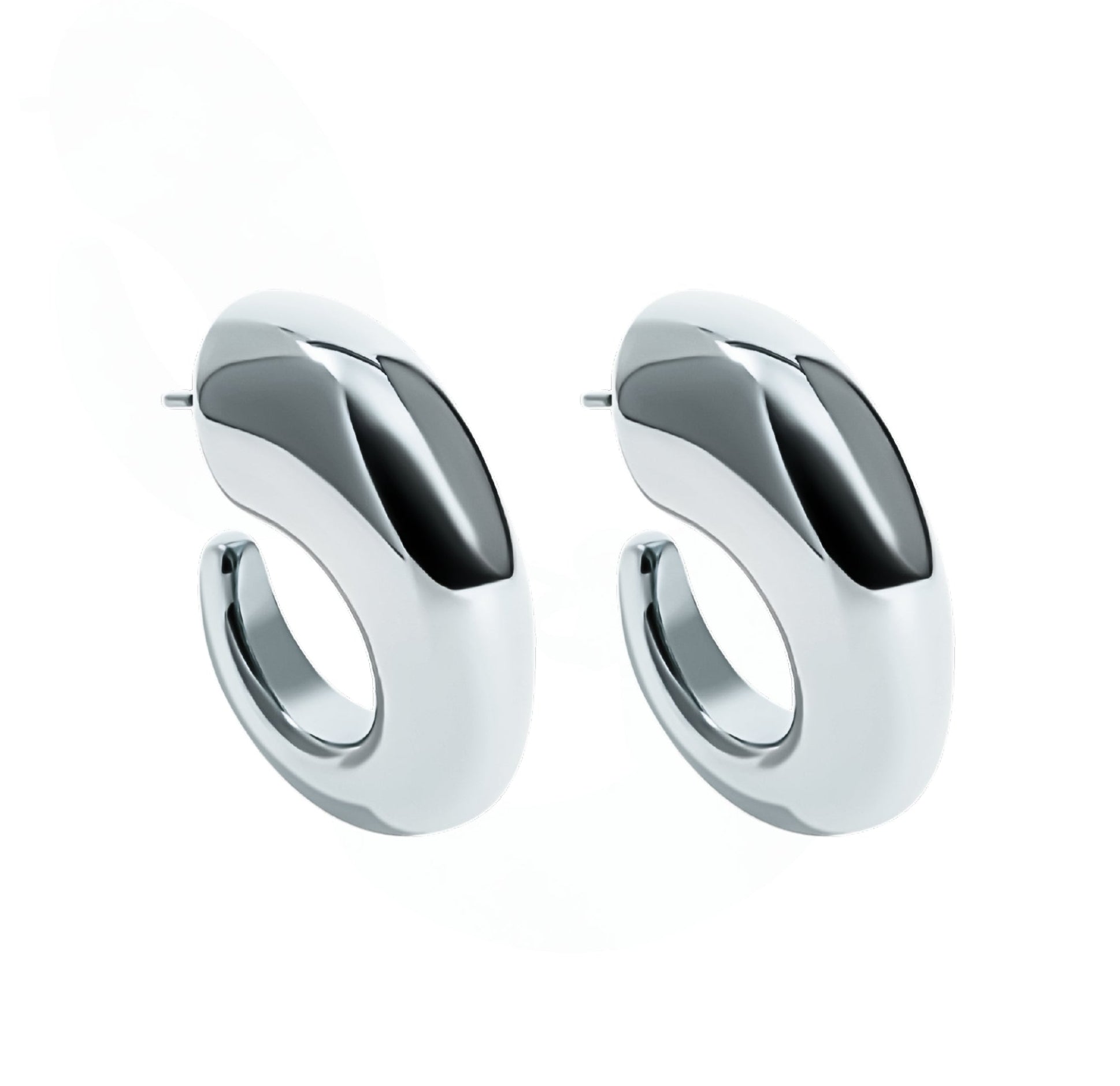 Camila Chunky Open Hoop Earrings Gold