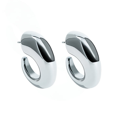Camila Chunky Open Hoop Earrings Gold