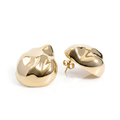 Giselle Textured Dome Drop Earrings Gold