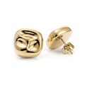 Sara Square Hammered Hoop Earrings Gold